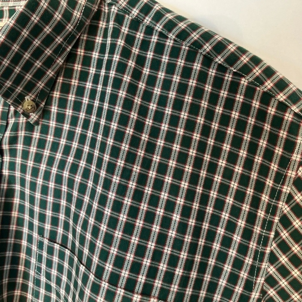 L.L. Bean Men's Green Plaid Button Down Shirt
